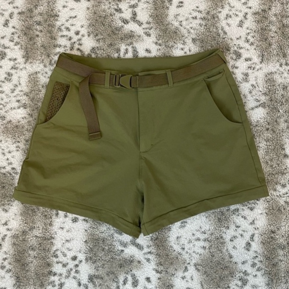 New Outdoor Voices RecTrek Shorts Hiking Bermuda Tea Tree Khaki Olive Green XXL